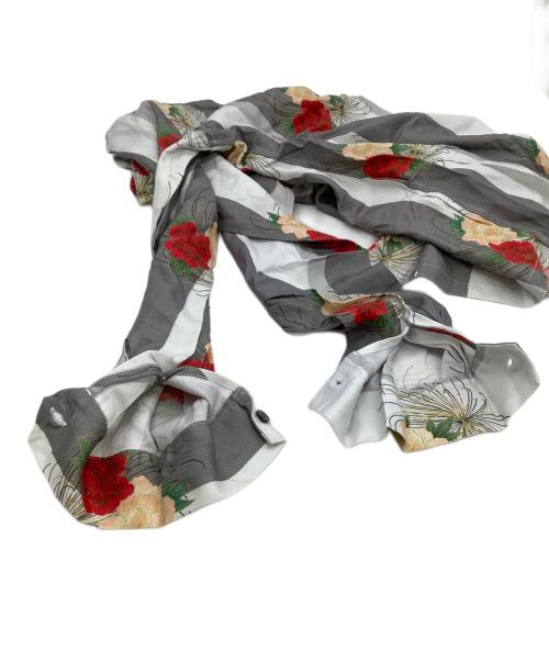 NEAT ALOHA（ニートアロハ）NEAT ALOHA (ニートアロハ) 長袖開襟シャツ グレー×ホワイト サイズ:Mの古着・服飾アイテム