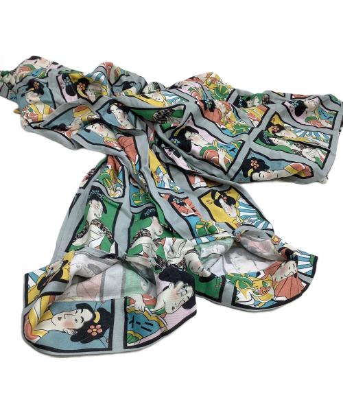 NEAT ALOHA（ニートアロハ）NEAT ALOHA (ニートアロハ) 長袖開襟シャツ 絵札/アロハガール グレー サイズ:Mの古着・服飾アイテム