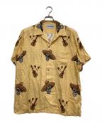 NEAT ALOHAニートアロハ）の古着「長袖開襟シャツ」｜オレンジ