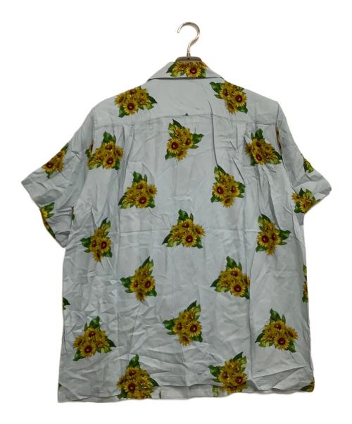 NEAT ALOHA（ニートアロハ）NEAT ALOHA (ニートアロハ) 開襟シャツ　ひまわり スカイブルー サイズ:Lの古着・服飾アイテム