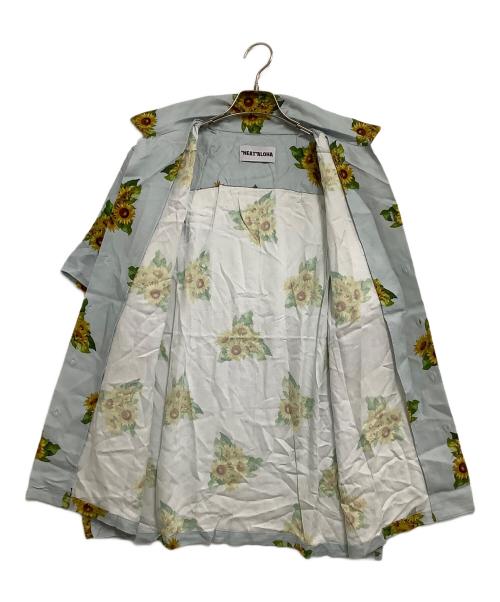 NEAT ALOHA（ニートアロハ）NEAT ALOHA (ニートアロハ) 開襟シャツ　ひまわり スカイブルー サイズ:Lの古着・服飾アイテム