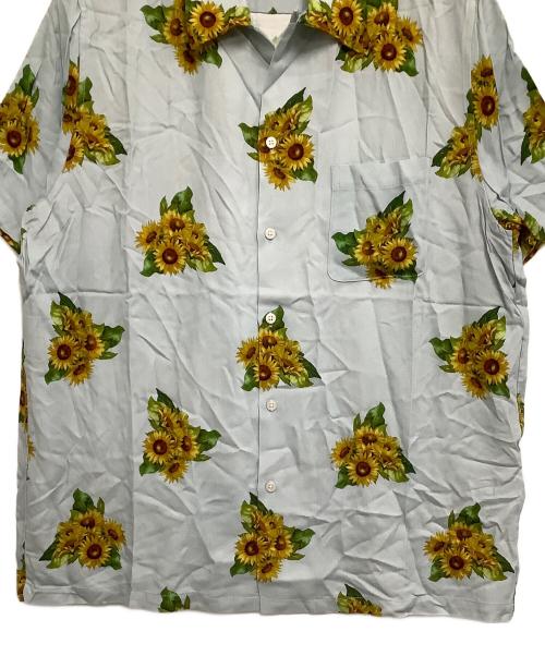 NEAT ALOHA（ニートアロハ）NEAT ALOHA (ニートアロハ) 開襟シャツ　ひまわり スカイブルー サイズ:Lの古着・服飾アイテム