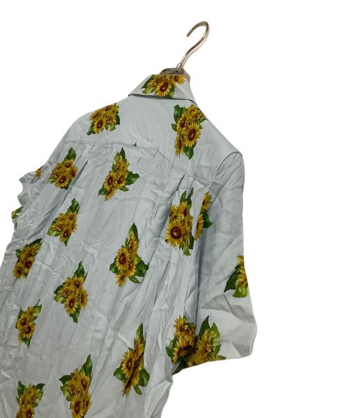 NEAT ALOHA（ニートアロハ）NEAT ALOHA (ニートアロハ) 開襟シャツ　ひまわり スカイブルー サイズ:Lの古着・服飾アイテム