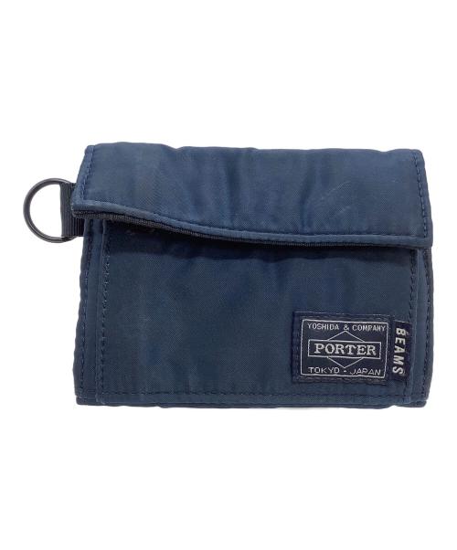 PORTER（ポーター）PORTER (ポーター) BEAMS (ビームス) 3つ折り財布 	40周年 ネイビーの古着・服飾アイテム