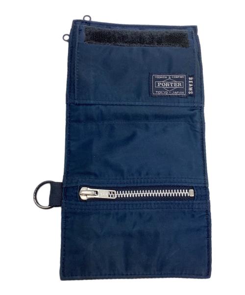PORTER（ポーター）PORTER (ポーター) BEAMS (ビームス) 3つ折り財布 	40周年 ネイビーの古着・服飾アイテム