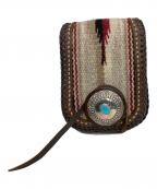 LUCKY JOHNラッキージョン）の古着「2つ折り財布 オルテガ柄」｜ブラウン×アイボリー