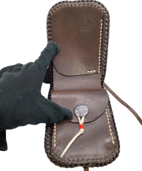 LUCKY JOHN（ラッキージョン）LUCKY JOHN (ラッキージョン) 2つ折り財布 オルテガ柄 ブラウン×アイボリーの古着・服飾アイテム