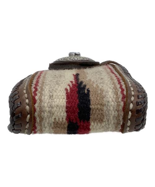 LUCKY JOHN（ラッキージョン）LUCKY JOHN (ラッキージョン) 2つ折り財布 オルテガ柄 ブラウン×アイボリーの古着・服飾アイテム