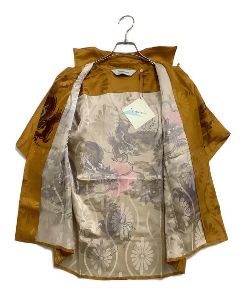 NIPOALOHA（二ポアロハ）NIPOALOHA (二ポアロハ) アロハシャツ SUPER BEAVER 渋谷龍太 龍図 地紋 立桶に菊 ブラウン サイズ:０の古着・服飾アイテム