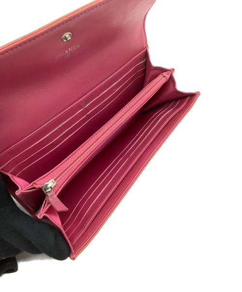 CHANEL（シャネル）CHANEL (シャネル) 長財布 カメリア ピンクの古着・服飾アイテム