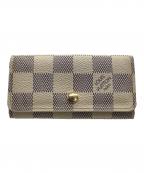 LOUIS VUITTONルイ ヴィトン）の古着「4連キーケース　ダミエ　アズール」｜ホワイト