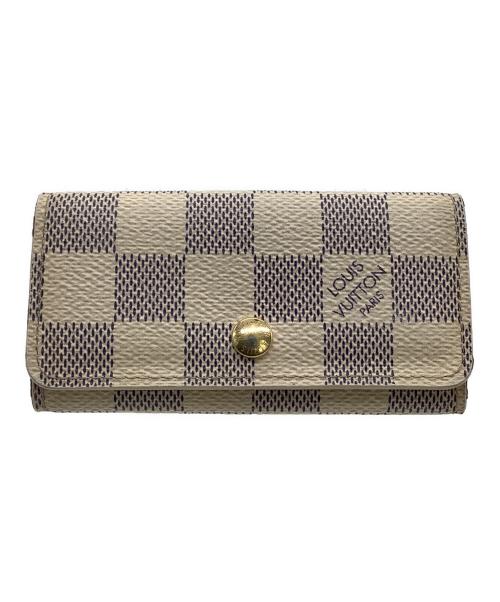 LOUIS VUITTON（ルイ ヴィトン）LOUIS VUITTON (ルイ ヴィトン) 4連キーケース　	ダミエ　アズール ホワイトの古着・服飾アイテム