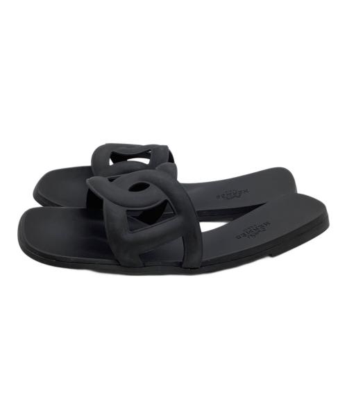 HERMES（エルメス）HERMES (エルメス) ラバーサンダル アロハ ブラック サイズ:36の古着・服飾アイテム