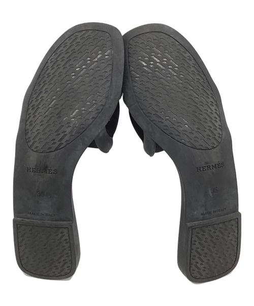 HERMES（エルメス）HERMES (エルメス) ラバーサンダル アロハ ブラック サイズ:36の古着・服飾アイテム