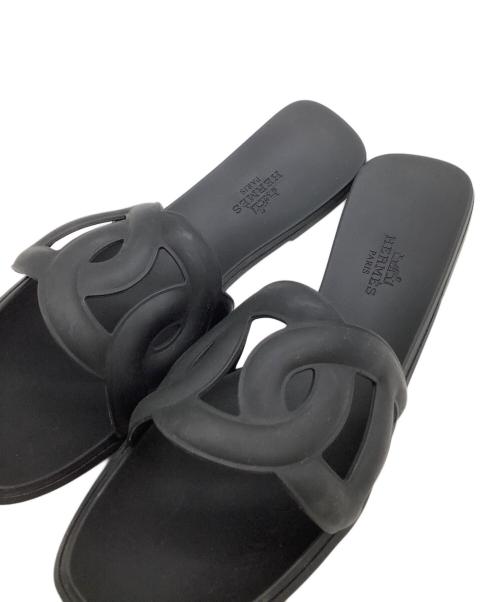 HERMES（エルメス）HERMES (エルメス) ラバーサンダル アロハ ブラック サイズ:36の古着・服飾アイテム