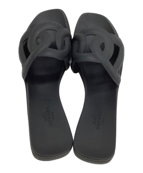 HERMES（エルメス）HERMES (エルメス) ラバーサンダル アロハ ブラック サイズ:36の古着・服飾アイテム