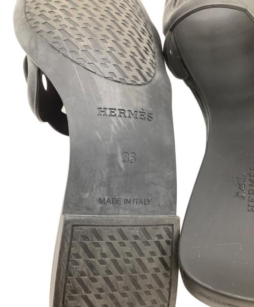 HERMES（エルメス）HERMES (エルメス) ラバーサンダル アロハ ブラック サイズ:36の古着・服飾アイテム