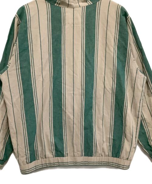 WIND AND SEA（ウィンダンシー）WIND AND SEA (ウィンダンシー) ジップパーカー　ストライプ ベージュ×グリーン サイズ:Mの古着・服飾アイテム