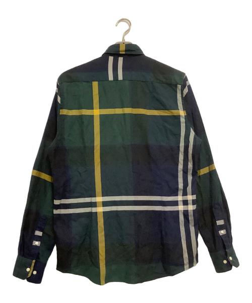 Barbour（バブアー）Barbour (バブアー) ボタンダウンシャツ ネイビー×グリーン サイズ:Mの古着・服飾アイテム
