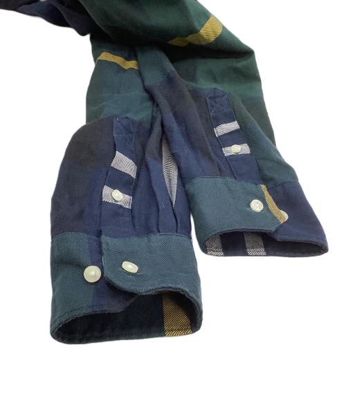 Barbour（バブアー）Barbour (バブアー) ボタンダウンシャツ ネイビー×グリーン サイズ:Mの古着・服飾アイテム