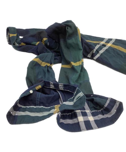 Barbour（バブアー）Barbour (バブアー) ボタンダウンシャツ ネイビー×グリーン サイズ:Mの古着・服飾アイテム