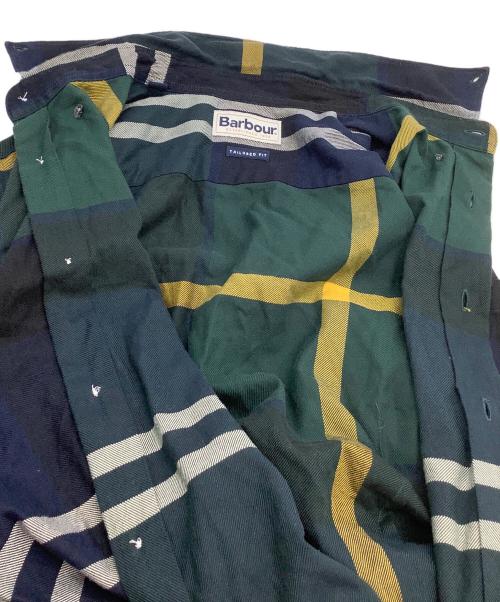 Barbour（バブアー）Barbour (バブアー) ボタンダウンシャツ ネイビー×グリーン サイズ:Mの古着・服飾アイテム