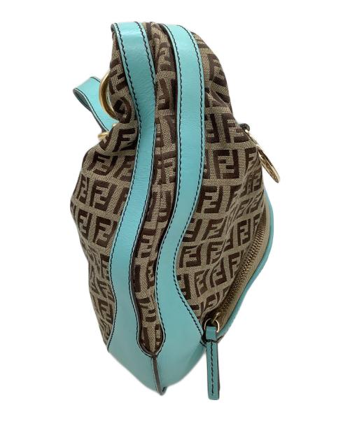 FENDI（フェンディ）FENDI (フェンディ) ハンドバッグ ベージュ×スカイブルーの古着・服飾アイテム