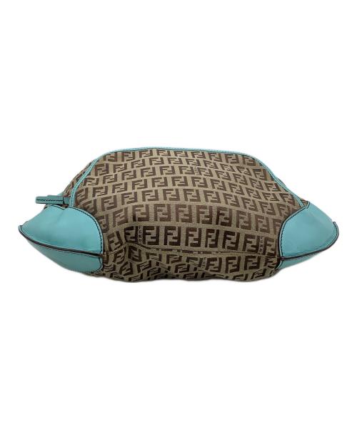 FENDI（フェンディ）FENDI (フェンディ) ハンドバッグ ベージュ×スカイブルーの古着・服飾アイテム