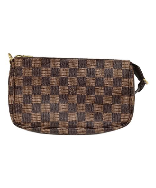 LOUIS VUITTON（ルイ ヴィトン）LOUIS VUITTON (ルイ ヴィトン) ハンドポーチ ダミエ ポシェット・アクセソワール ブラウンの古着・服飾アイテム