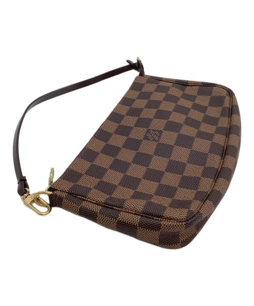 LOUIS VUITTON（ルイ ヴィトン）LOUIS VUITTON (ルイ ヴィトン) ハンドポーチ ダミエ ポシェット・アクセソワール ブラウンの古着・服飾アイテム