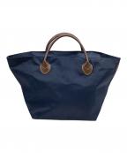 Herve Chapelierエルベシャプリエ）の古着「舟型トートバッグ」｜ネイビー×ブラウン