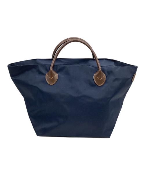 Herve Chapelier（エルベシャプリエ）Herve Chapelier (エルベシャプリエ) 舟型トートバッグ ネイビー×ブラウンの古着・服飾アイテム