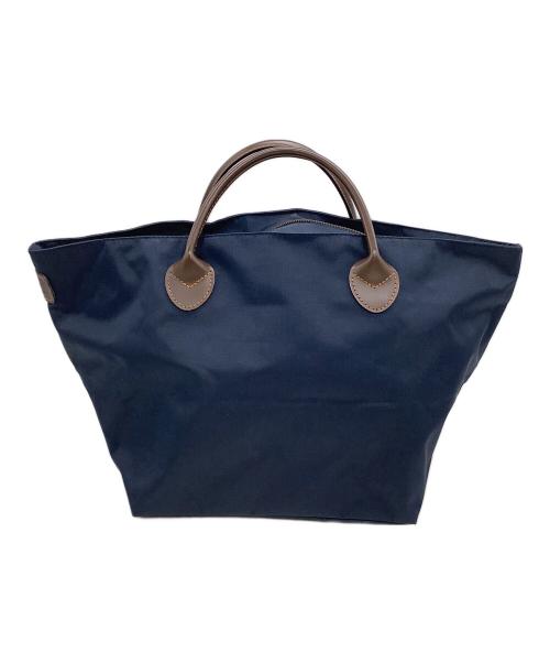 Herve Chapelier（エルベシャプリエ）Herve Chapelier (エルベシャプリエ) 舟型トートバッグ ネイビー×ブラウンの古着・服飾アイテム