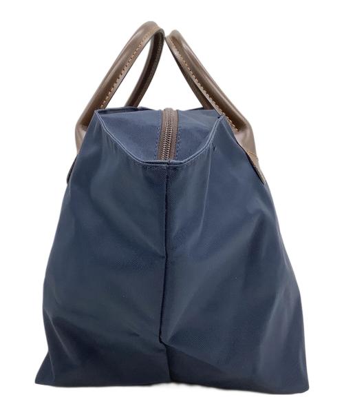 Herve Chapelier（エルベシャプリエ）Herve Chapelier (エルベシャプリエ) 舟型トートバッグ ネイビー×ブラウンの古着・服飾アイテム