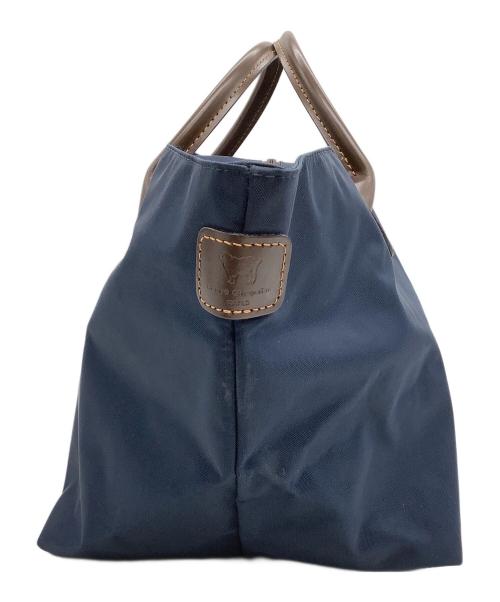 Herve Chapelier（エルベシャプリエ）Herve Chapelier (エルベシャプリエ) 舟型トートバッグ ネイビー×ブラウンの古着・服飾アイテム