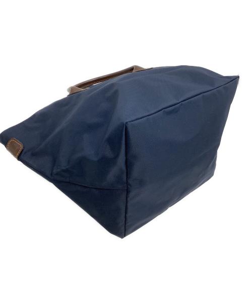 Herve Chapelier（エルベシャプリエ）Herve Chapelier (エルベシャプリエ) 舟型トートバッグ ネイビー×ブラウンの古着・服飾アイテム