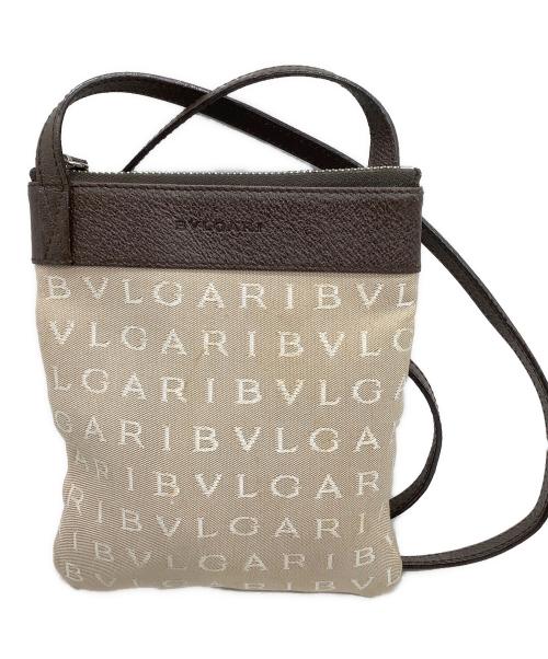 BVLGARI（ブルガリ）BVLGARI (ブルガリ) ショルダーポーチ ベージュ×ブラウンの古着・服飾アイテム