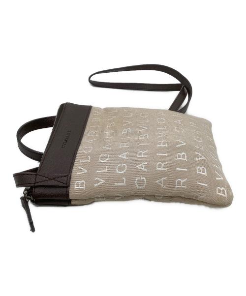 BVLGARI（ブルガリ）BVLGARI (ブルガリ) ショルダーポーチ ベージュ×ブラウンの古着・服飾アイテム