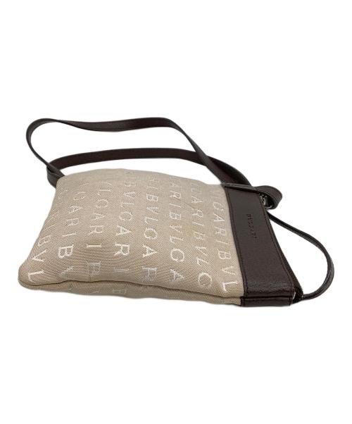 BVLGARI（ブルガリ）BVLGARI (ブルガリ) ショルダーポーチ ベージュ×ブラウンの古着・服飾アイテム