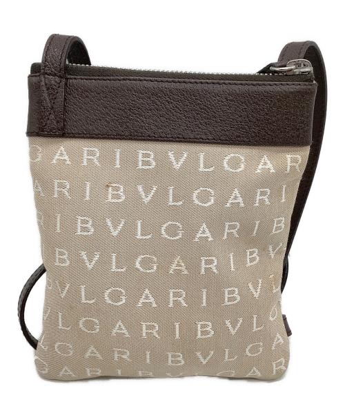 BVLGARI（ブルガリ）BVLGARI (ブルガリ) ショルダーポーチ ベージュ×ブラウンの古着・服飾アイテム