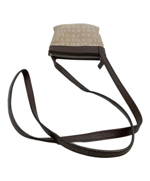 BVLGARI（ブルガリ）BVLGARI (ブルガリ) ショルダーポーチ ベージュ×ブラウンの古着・服飾アイテム