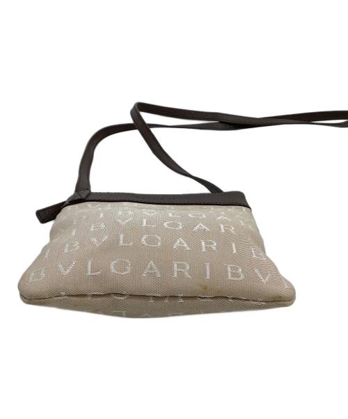 BVLGARI（ブルガリ）BVLGARI (ブルガリ) ショルダーポーチ ベージュ×ブラウンの古着・服飾アイテム