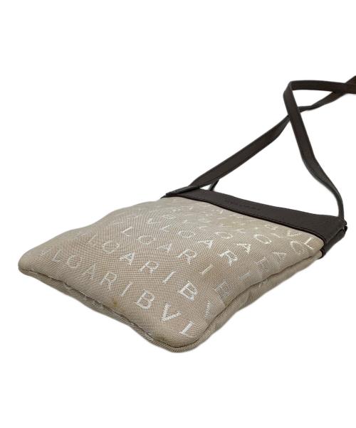 BVLGARI（ブルガリ）BVLGARI (ブルガリ) ショルダーポーチ ベージュ×ブラウンの古着・服飾アイテム