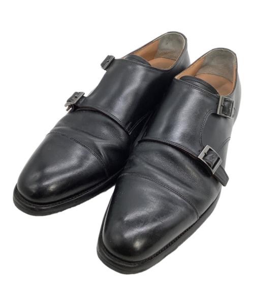 SCOTCH GRAIN（スコッチグレイン）SCOTCH GRAIN (スコッチグレイン) モンクストラップシューズ ブラック サイズ:25.5の古着・服飾アイテム