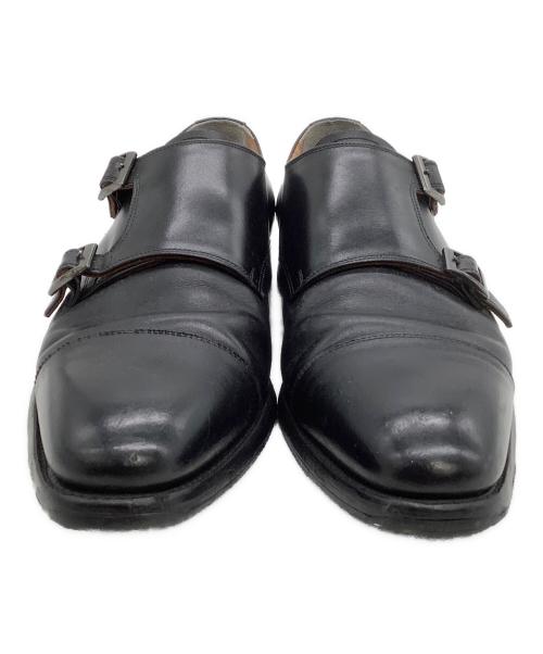 SCOTCH GRAIN（スコッチグレイン）SCOTCH GRAIN (スコッチグレイン) モンクストラップシューズ ブラック サイズ:25.5の古着・服飾アイテム