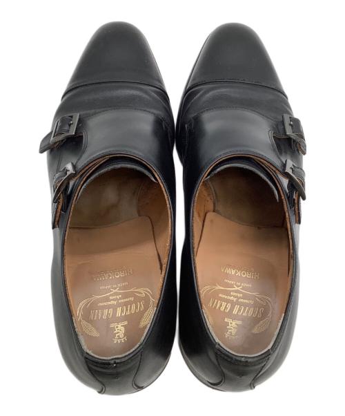 SCOTCH GRAIN（スコッチグレイン）SCOTCH GRAIN (スコッチグレイン) モンクストラップシューズ ブラック サイズ:25.5の古着・服飾アイテム
