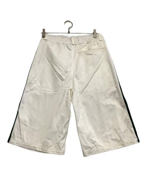 adidas（アディダス）adidas (アディダス) '80s ルーズボタン スリーストライプス バミューダショーツ ホワイト×グリーン サイズ:Lの古着・服飾アイテム