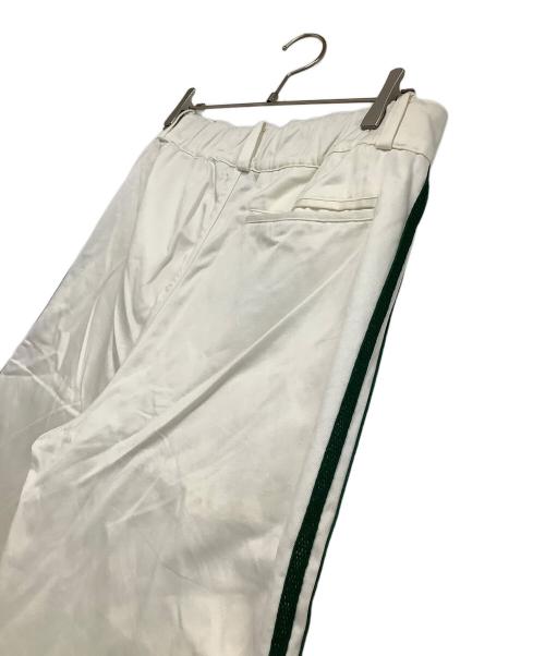 adidas（アディダス）adidas (アディダス) '80s ルーズボタン スリーストライプス バミューダショーツ ホワイト×グリーン サイズ:Lの古着・服飾アイテム