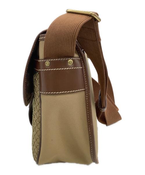 HUNTING WORLD（ハンティングワールド）HUNTING WORLD (ハンティングワールド) メッセンジャーバッグ ベージュ×ブラウンの古着・服飾アイテム