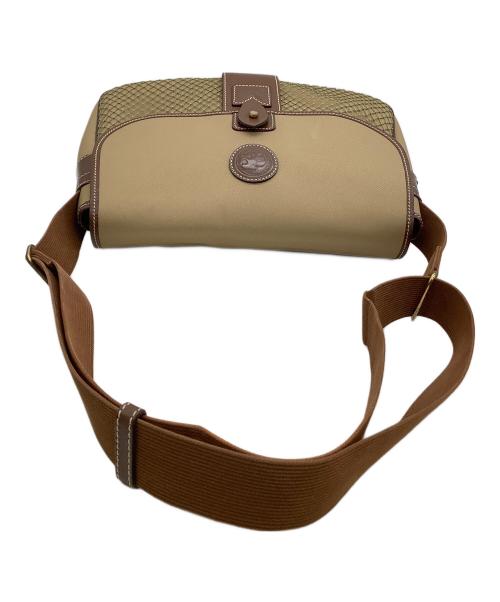 HUNTING WORLD（ハンティングワールド）HUNTING WORLD (ハンティングワールド) メッセンジャーバッグ ベージュ×ブラウンの古着・服飾アイテム